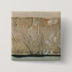 Stele depicting Ay  and his wife Teye 15 Cm Square Badge
