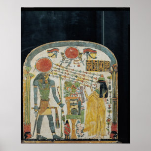 Stele of the Lady Taperet before Re-Horakhty Poster