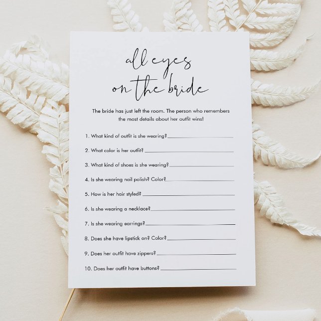 STELLA All Eyes On The Bride Bridal Shower Game Invitation (Creator Uploaded)