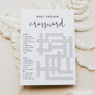STELLA Baby Shower Crossword Game Card