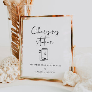 STELLA Charging Station Wedding Sign