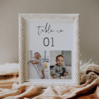 STELLA Childhood Photos Table Number Card 5x7 