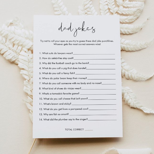 STELLA Dad Jokes Baby Shower Game Card (Creator Uploaded)