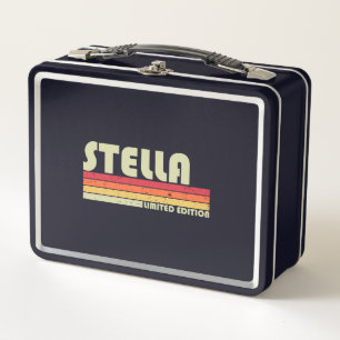 STELLA Gift Name Personalized Retro Vintage 80s 90 Metal Lunch Box