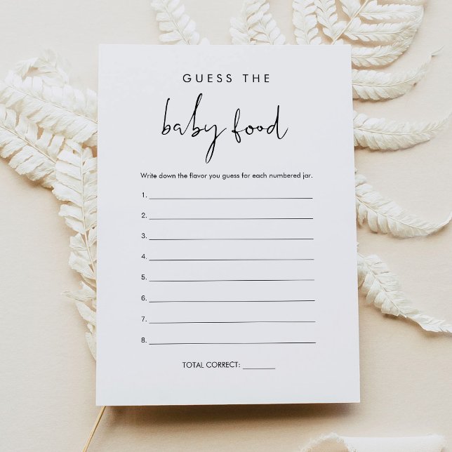 STELLA Guess the Baby Food Game Card (Creator Uploaded)