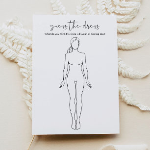 STELLA Guess The Dress Bridal Shower Game. Card