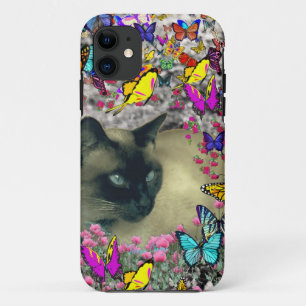 Stella in Butterflies Chocolate Point Siamese Cat Case-Mate iPhone Case