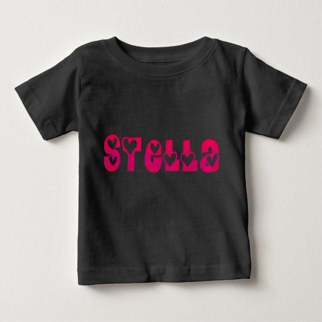 Stella in Hearts Baby T-Shirt (Front)