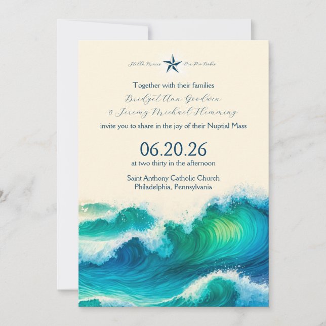 Stella Maris Wedding Invitation (Front)