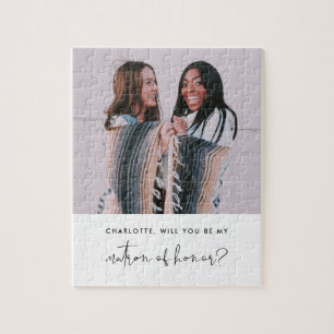 STELLA Minimal Photo Matron of Honour Proposal Jigsaw Puzzle