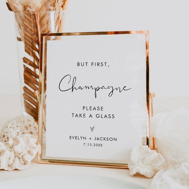 STELLA Minimalist Champagne Wedding Sign (Creator Uploaded)