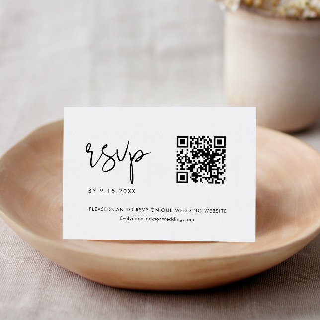 STELLA Minimalist Wedding QR Code RSVP (Creator Uploaded)