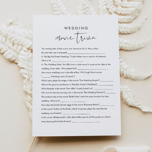 STELLA Movie Trivia Bridal Shower Game Invitation (Creator Uploaded)