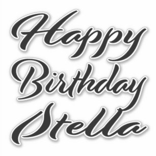 Stella name first name black Sticker birthday