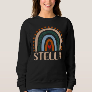 Stella Name Personalised Funny Women Rainbow Stell Sweatshirt