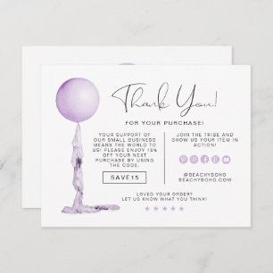 STELLA Purple Party Balloon Business Thank You Inv Invitation