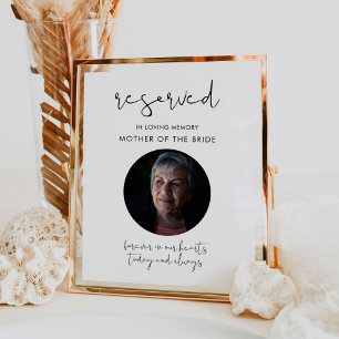 STELLA Reserved In Loving Memory Wedding Sign