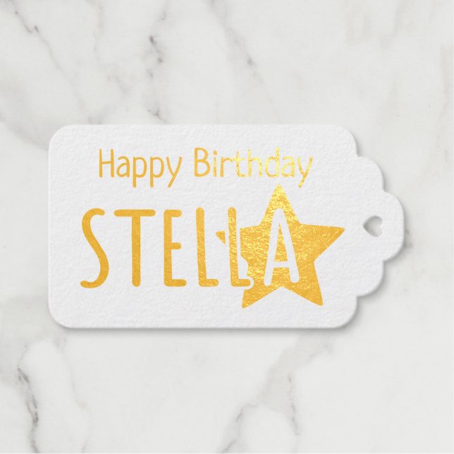 Stella Star Gift Tags (Front (Horizontal))