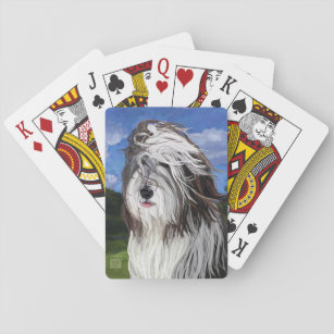 Stella the English Sheep Dog Playing Cards