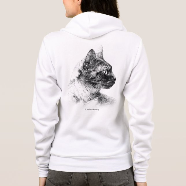 Stella the Grey Cat Hoodie (Back)