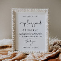 STELLA Unplugged Wedding Ceremony Sign