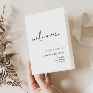 STELLA Wedding Program Folded Card