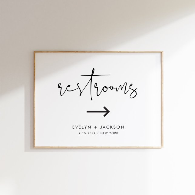 STELLA Wedding Restroom This Way Arrow Poster (Creator Uploaded)