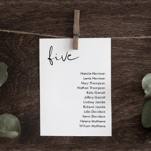 STELLA Wedding Seating Card - TABLE 5