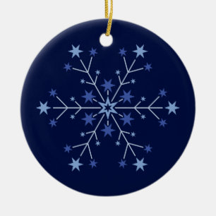 Stellar Beginnings:  Midnight Ceramic Tree Decoration