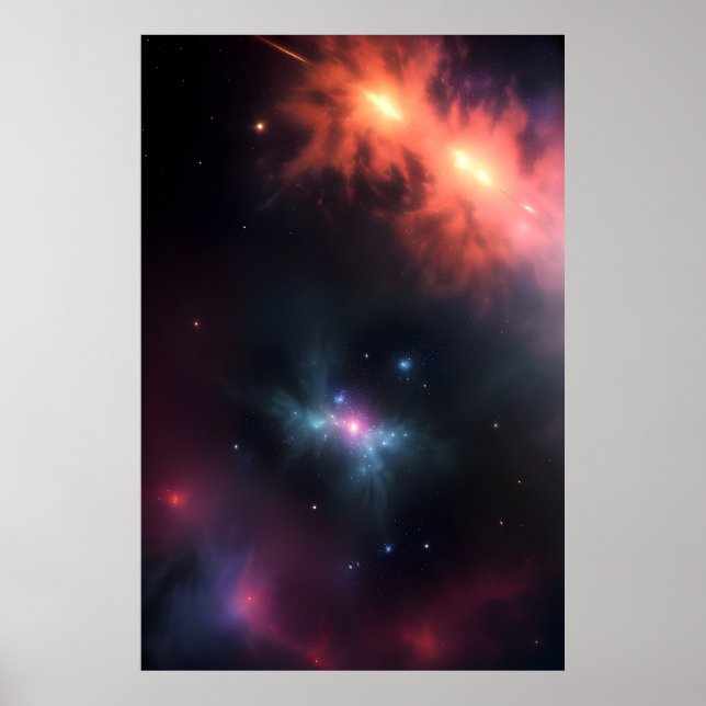 Stellar Nebula Cosmic Glow Poster (Front)