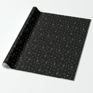 Stellar Night Star Celestial Wrapping Paper