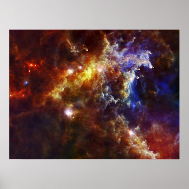 Stellar Nursery in Rosette Nebula Poster (Front)