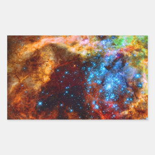Stellar Nursery R136 in the Tarantula Nebula Rectangular Sticker