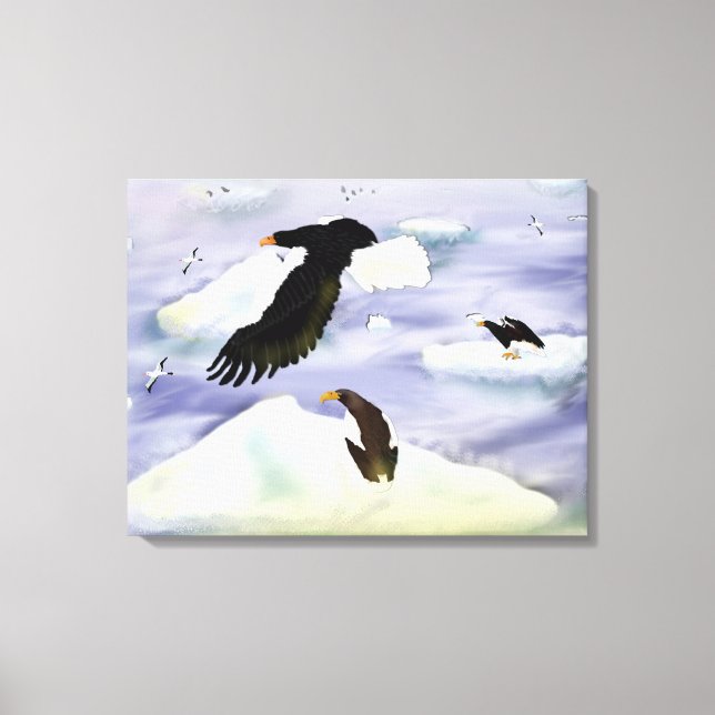 Stellar Sea Eagle Island Canvas Print (Front)