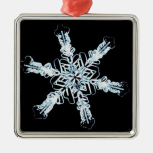Stellar snow crystal metal tree decoration