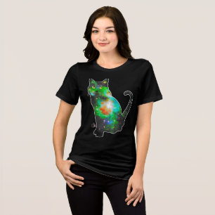 Stellar Space In Cat T-shirt Tri-Blend Shirt