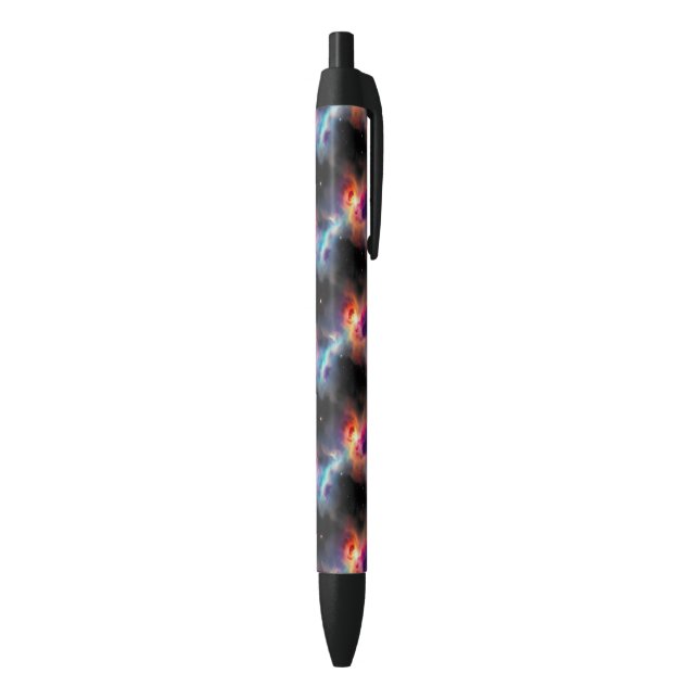 Stellar Symphony Galactic Nebulas Pattern Black Ink Pen (Bottom (Vertical))
