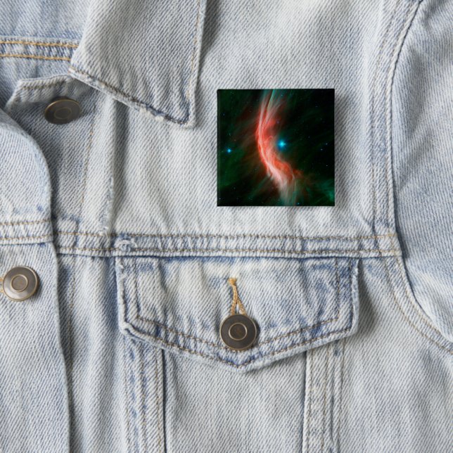 Stellar Winds Flow Out From Zeta Ophiuchi. 15 Cm Square Badge (In Situ)