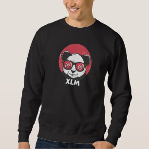 Stellar Xlm Cute Crypto Panda Sun Glasses Retro Sweatshirt