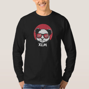 Stellar Xlm Cute Crypto Panda Sun Glasses Retro T-Shirt