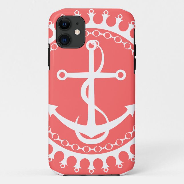 StellaRoot Anchor Down Preppy Pink Case-Mate iPhone Case (Back)