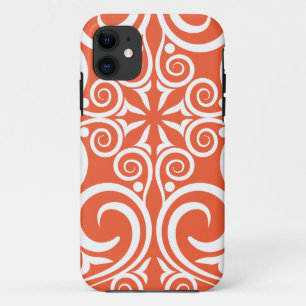 StellaRoot Damask Vintage Pattern Celtic Orange iPhone 11 Case