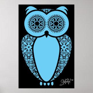 StellaRoot Hoot Owl Vintage Print