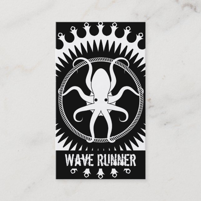 StellaRoot Octopus Cracken Pattern Business Card (Front)