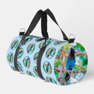 Steller's Jay in Forest Original Photograph Duffle Bag