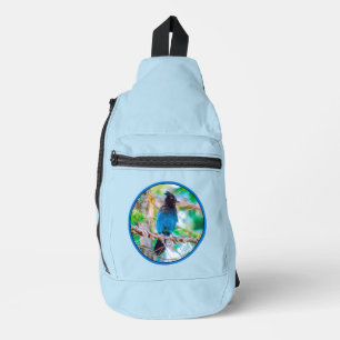 Steller's Jay in Forest Original Photograph Sling Bag