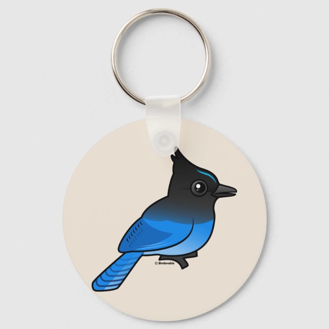 Steller's Jay Key Ring (Front)