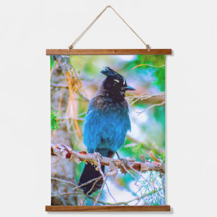 Steller's Jay - Original Photograph Hanging Tapestry