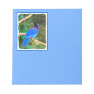 Steller's Jay Painting - Original Bird Art Notepad