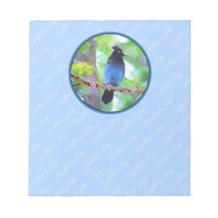 Steller's Jay Painting - Original Bird Art Notepad